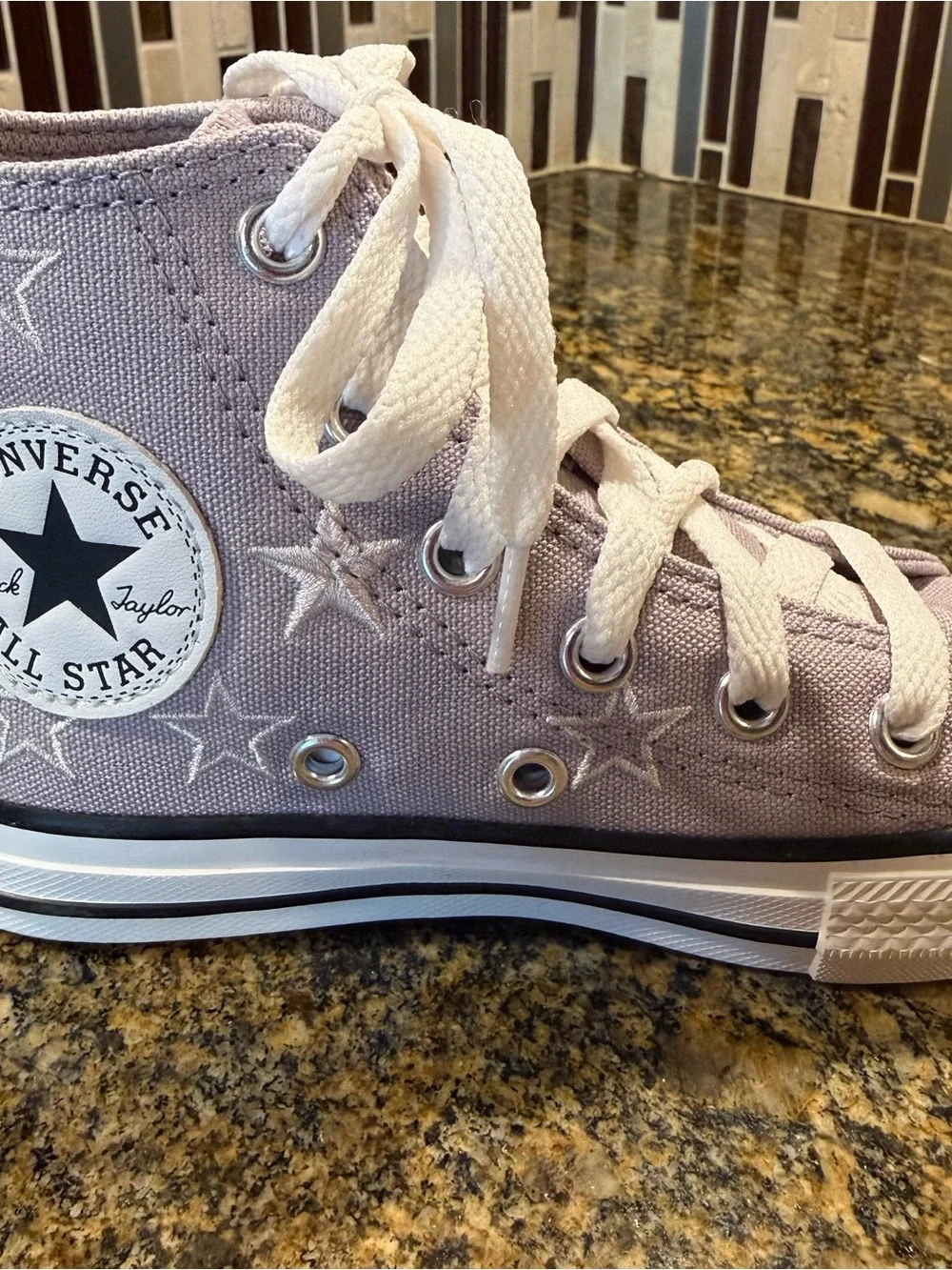 Converse CTAS Frozen Thistle Purple Stars Toddler High Top Sneakers Size 11 NEW